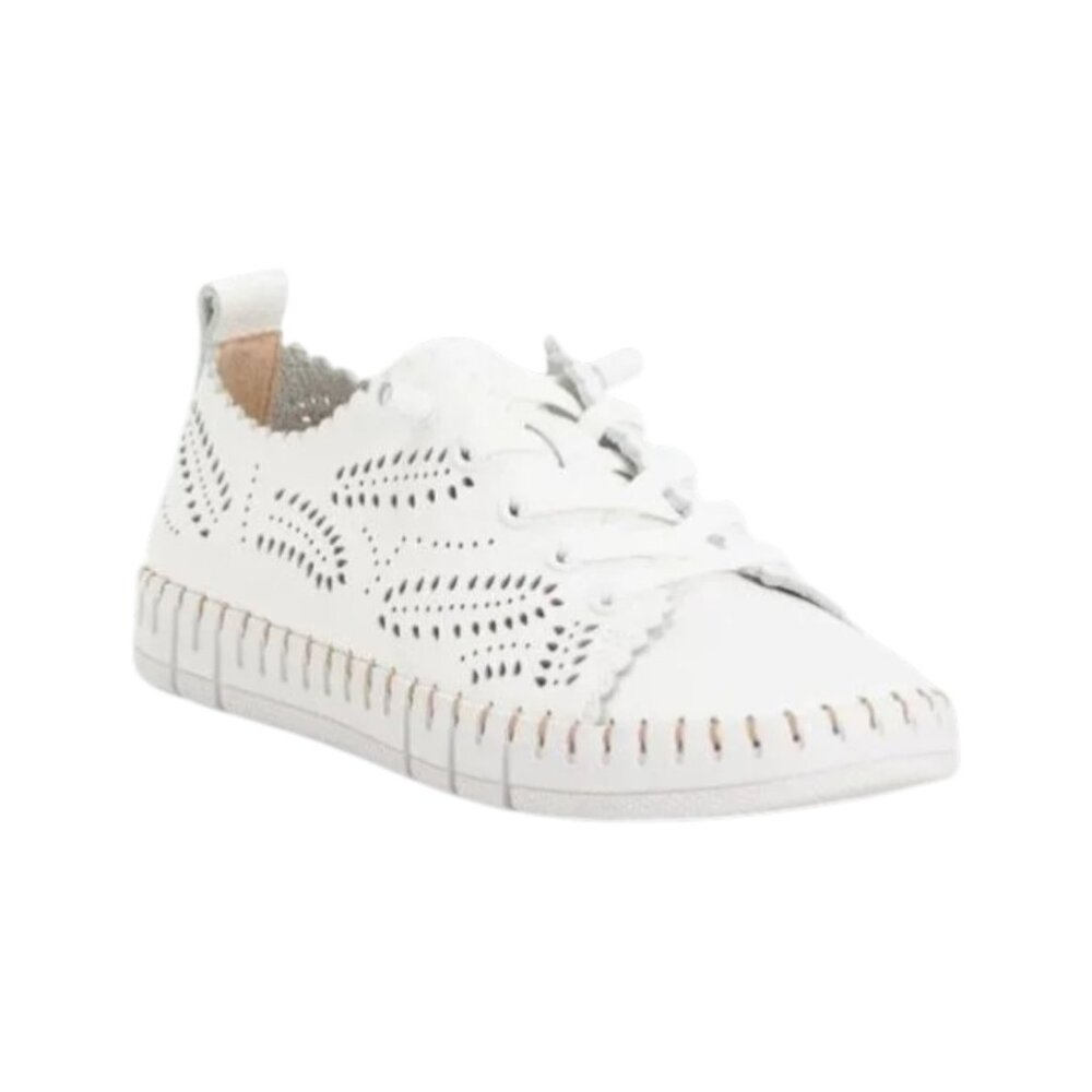 HAPPYMONK Made In Spain Leather Laser Cut Sneakers